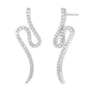 Pendientes Abstract ondas circonitas