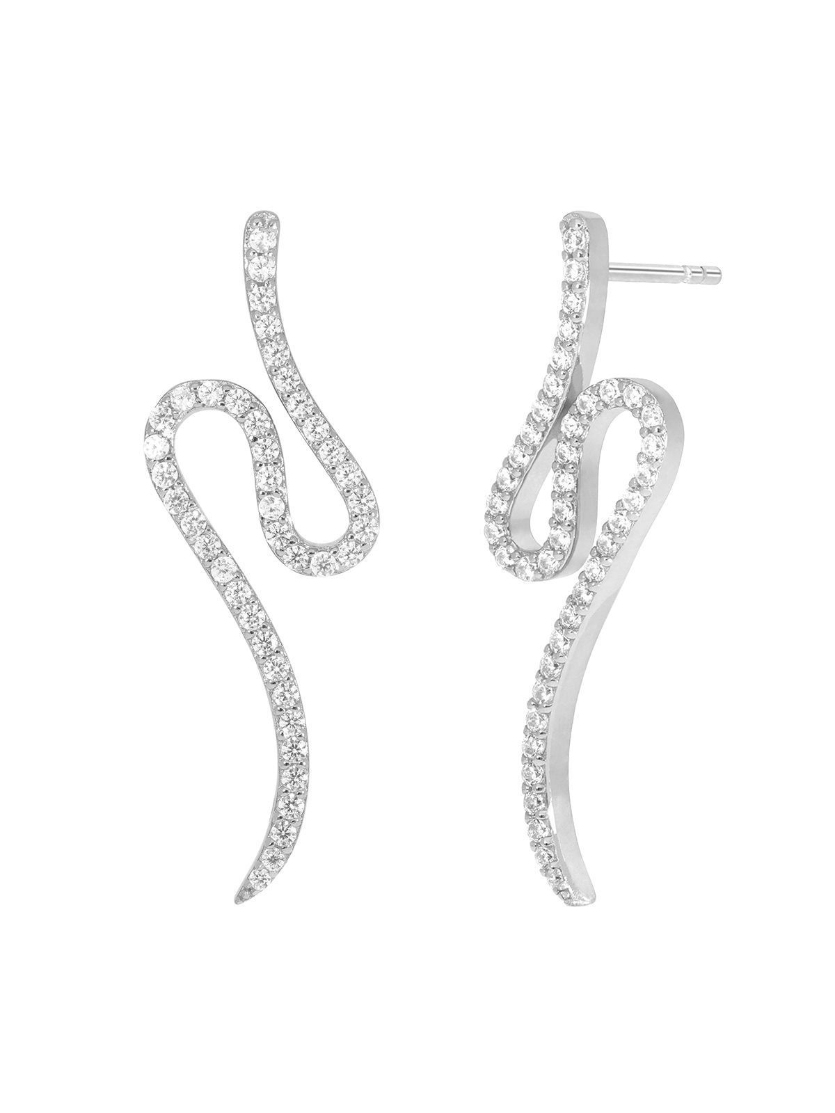 Pendientes Abstract ondas circonitas