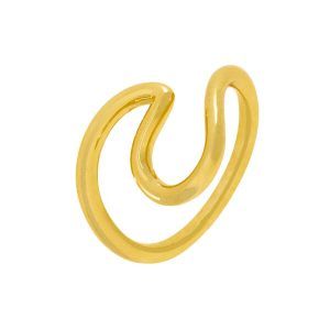 Anillo Abstract onda Dorado