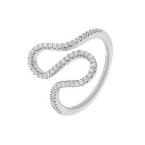 Anillo Abstract onda circonitas