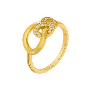 Anillo infinito entrelazado Dorado