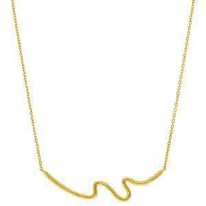 Collar Abstract ondas Dorado