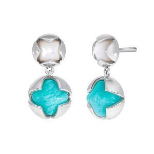 Pendientes Amazonita natural y Madreperla