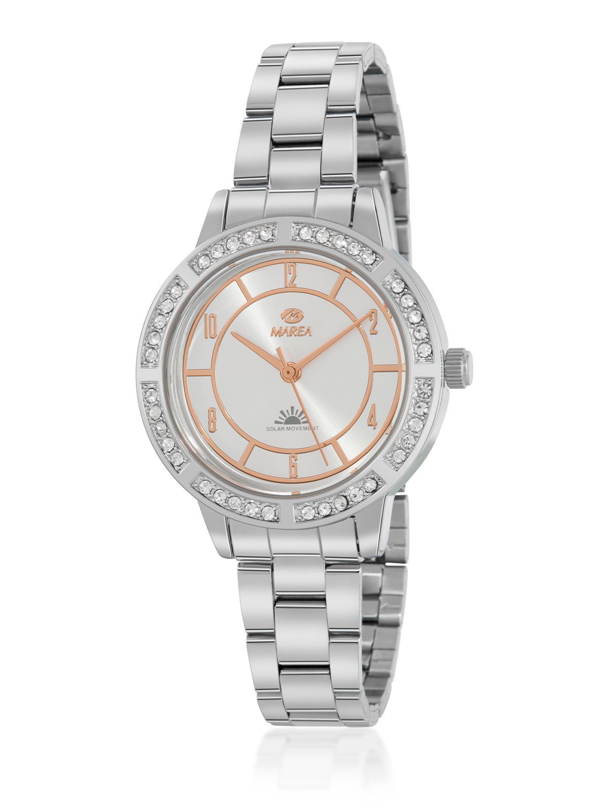 Reloj Metal con pedrería Solar