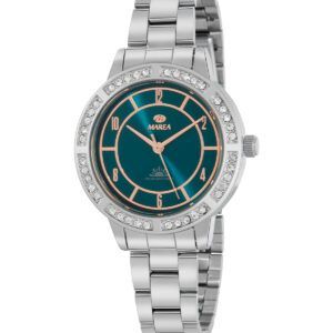 Reloj metal con pedrería bísel Solar