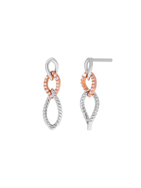 Pendientes óvalos entrelazados Velvet