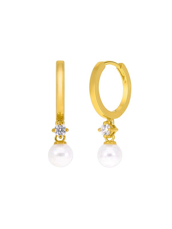 Pendientes hoop Brisa dorado