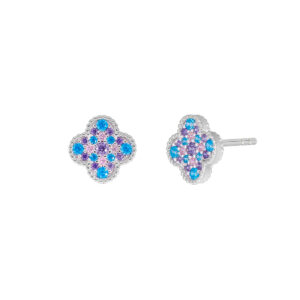Pendientes flor circonitas