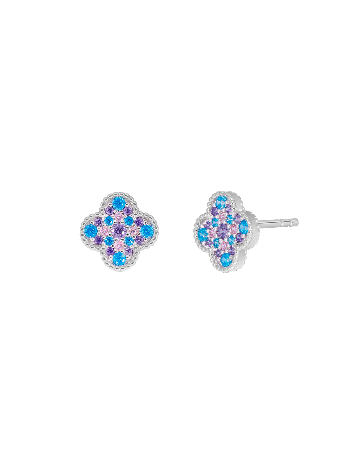 Pendientes flor circonitas