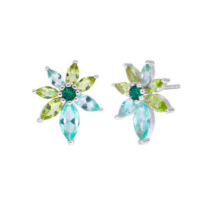 Pendientes flor circonitas