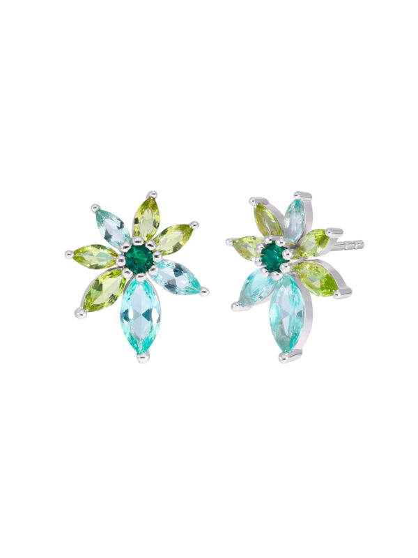 Pendientes flor circonitas