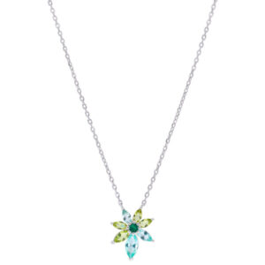 Collar flor circonitas