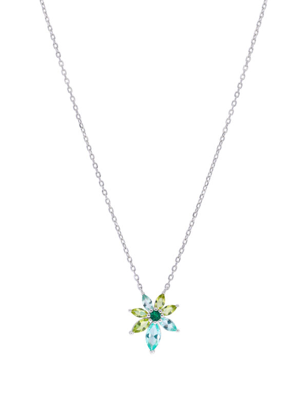 Collar flor circonitas