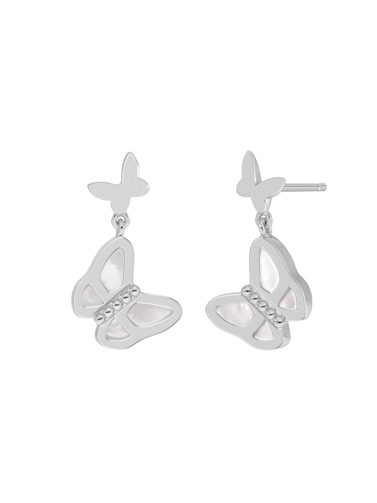 Pendientes mariposa nácar