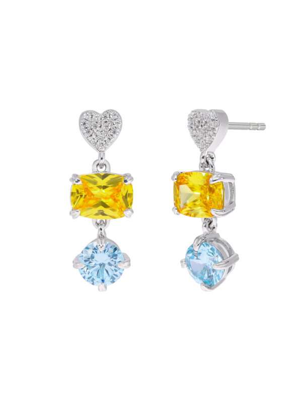 Pendientes corazón circonitas