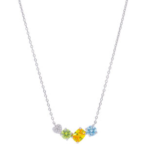 Collar corazón circonitas
