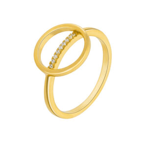 Anillo círculo circonitas