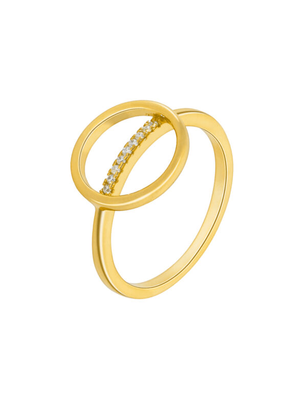 Anillo círculo circonitas