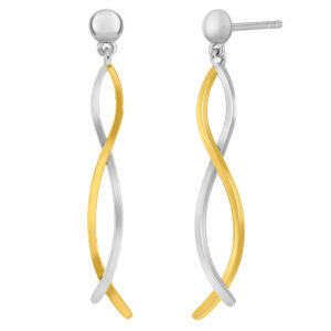Pendientes tirabuzón entrelazado