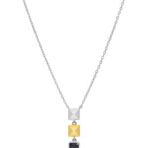 Collar pirámide bicolor gold