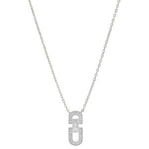 Collar en óvalo con circonitas